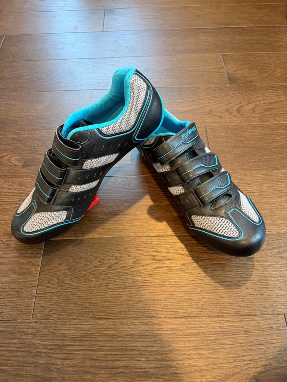 Flywheel Cycling Shoes in Black & Teal Size 49 - C39-064
